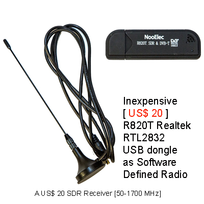 Realtek R820T RTL2832 USB dongle